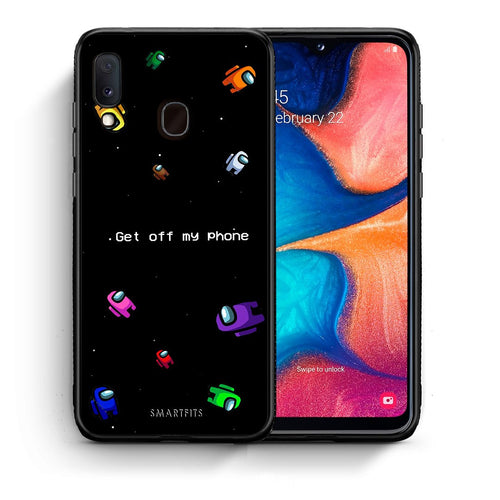 Θήκη Samsung Galaxy M20 AFK Text από τη Smartfits με σχέδιο στο πίσω μέρος και μαύρο περίβλημα | Samsung Galaxy M20 AFK Text case with colorful back and black bezels