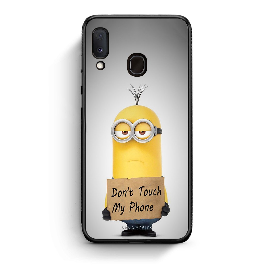 4 - Samsung A20e Minion Text case, cover, bumper