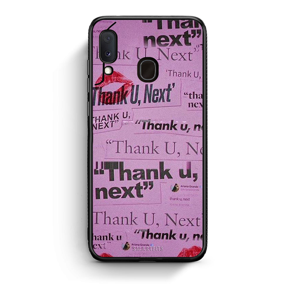 Samsung A20e Thank You Next Θήκη Αγίου Βαλεντίνου από τη Smartfits με σχέδιο στο πίσω μέρος και μαύρο περίβλημα | Smartphone case with colorful back and black bezels by Smartfits