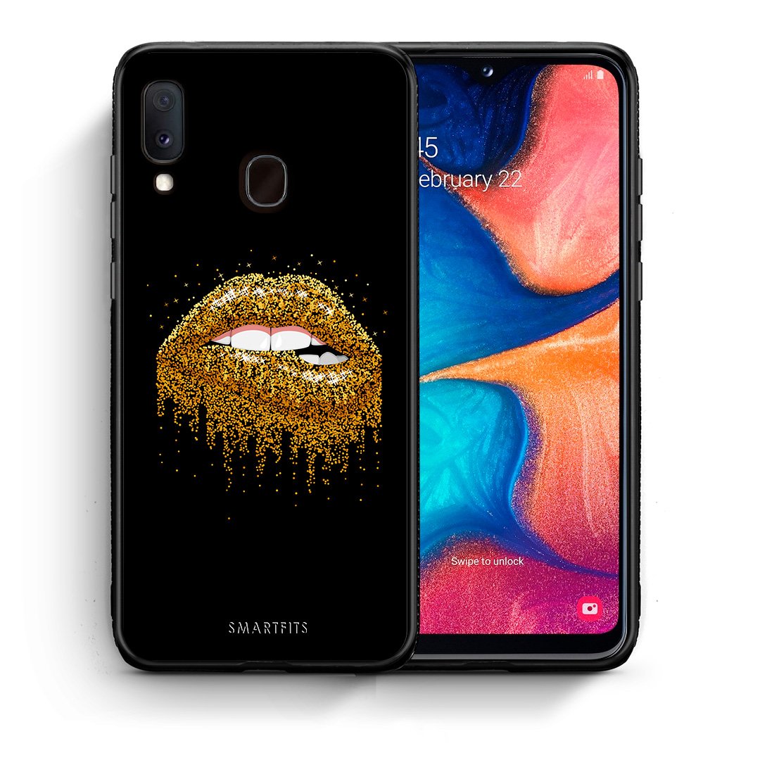 Θήκη Samsung Galaxy M20 Golden Valentine από τη Smartfits με σχέδιο στο πίσω μέρος και μαύρο περίβλημα | Samsung Galaxy M20 Golden Valentine case with colorful back and black bezels