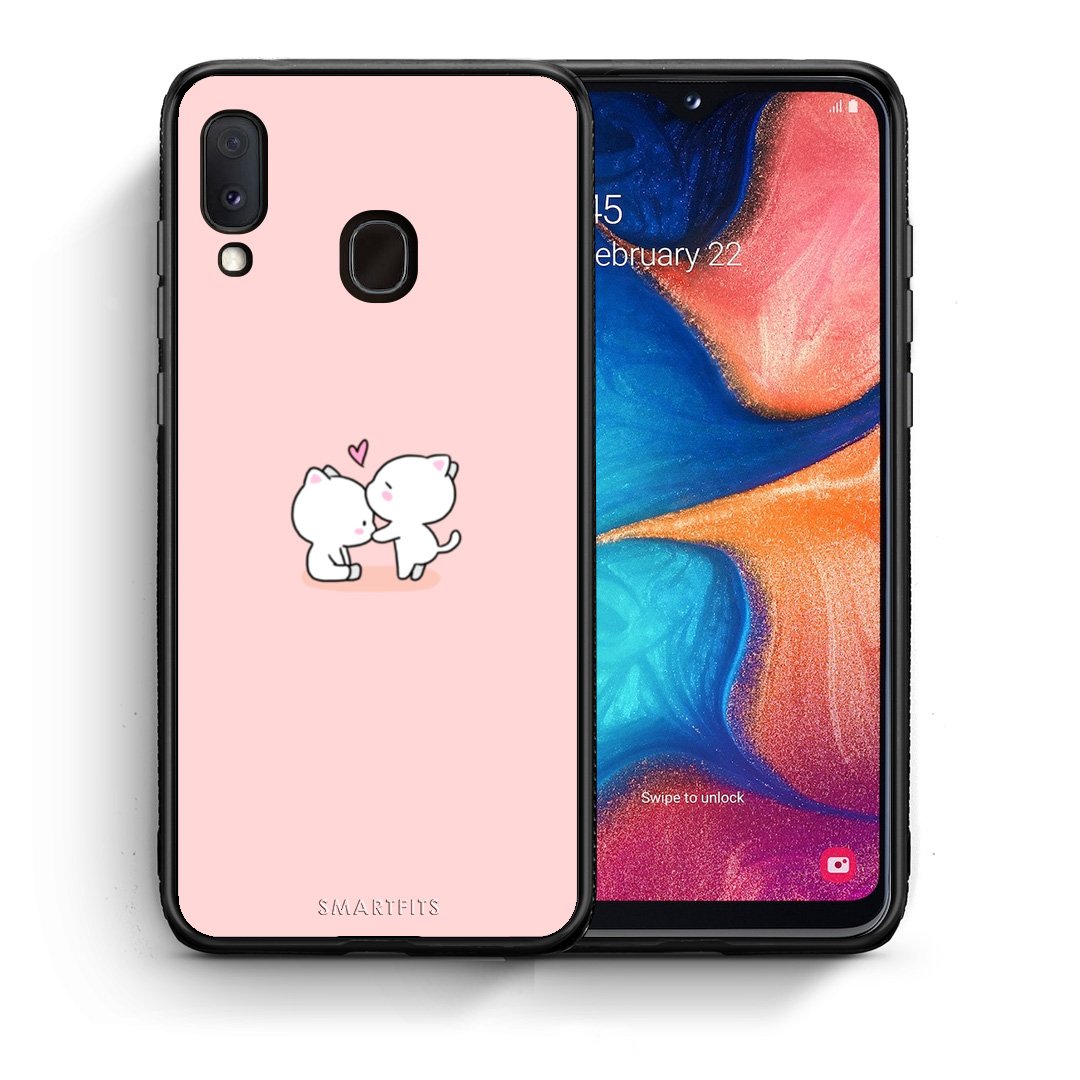 Θήκη Samsung Galaxy A30 Love Valentine από τη Smartfits με σχέδιο στο πίσω μέρος και μαύρο περίβλημα | Samsung Galaxy A30 Love Valentine case with colorful back and black bezels