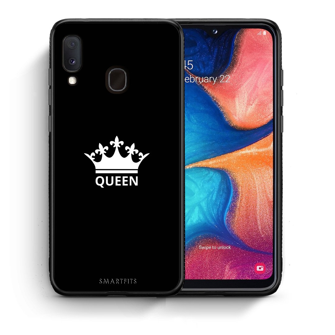 Θήκη Samsung Galaxy M20 Queen Valentine από τη Smartfits με σχέδιο στο πίσω μέρος και μαύρο περίβλημα | Samsung Galaxy M20 Queen Valentine case with colorful back and black bezels