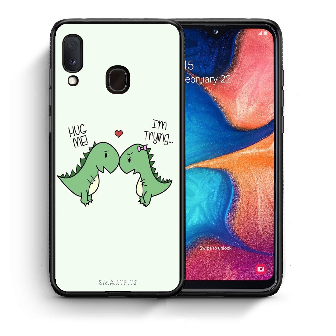 Θήκη Samsung Galaxy A30 Rex Valentine από τη Smartfits με σχέδιο στο πίσω μέρος και μαύρο περίβλημα | Samsung Galaxy A30 Rex Valentine case with colorful back and black bezels