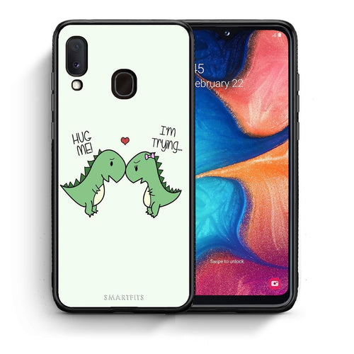 Θήκη Samsung Galaxy A30 Rex Valentine από τη Smartfits με σχέδιο στο πίσω μέρος και μαύρο περίβλημα | Samsung Galaxy A30 Rex Valentine case with colorful back and black bezels