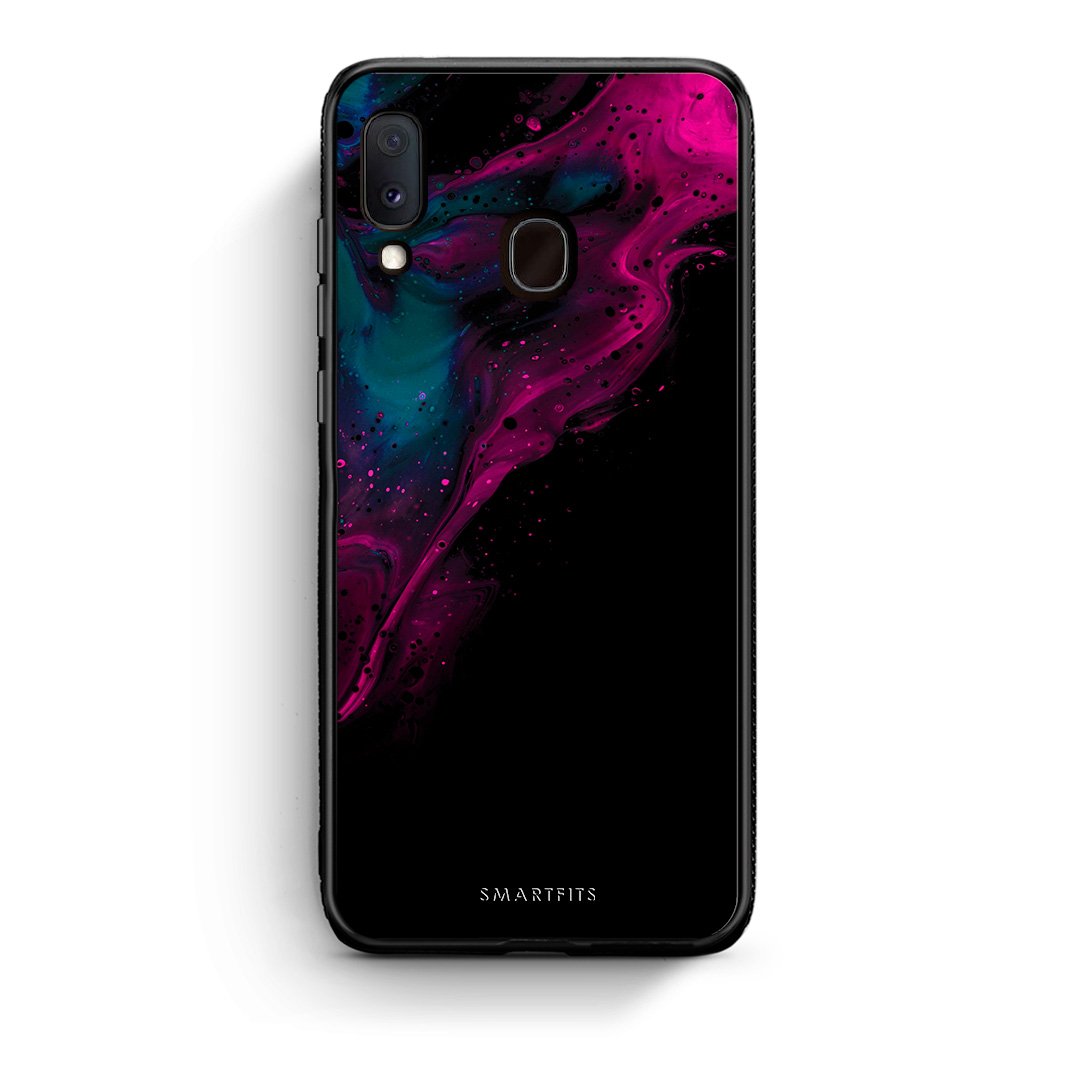 4 - Samsung Galaxy A30 Pink Black Watercolor case, cover, bumper
