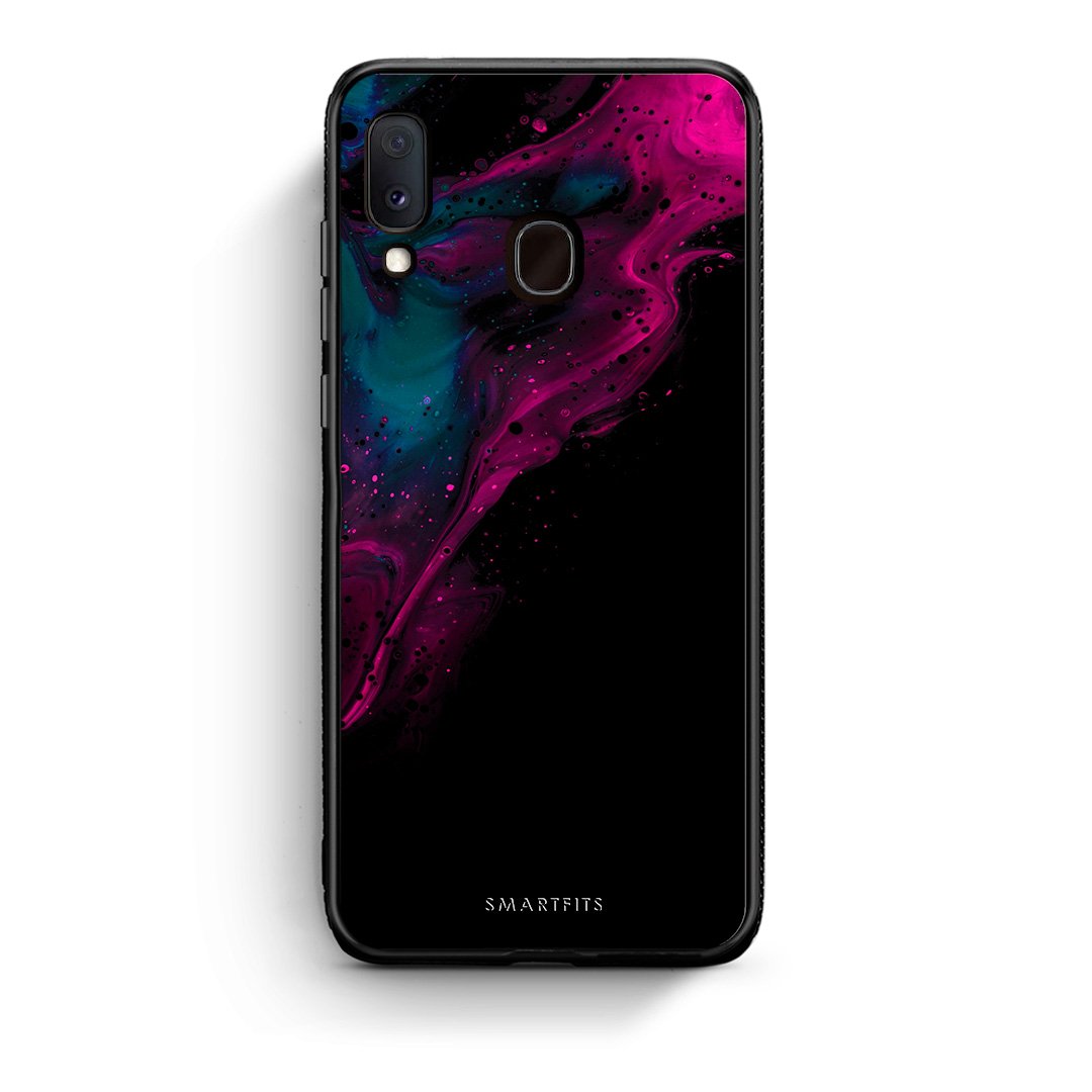 4 - Samsung Galaxy M20 Pink Black Watercolor case, cover, bumper