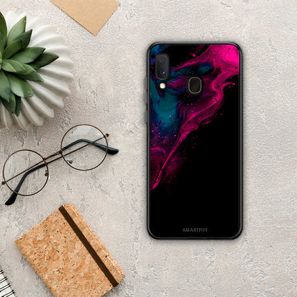 Watercolor Pink Black - Samsung Galaxy A30 θήκη