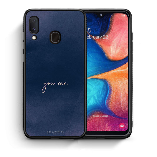 Θήκη Samsung Galaxy A30 You Can από τη Smartfits με σχέδιο στο πίσω μέρος και μαύρο περίβλημα | Samsung Galaxy A30 You Can case with colorful back and black bezels