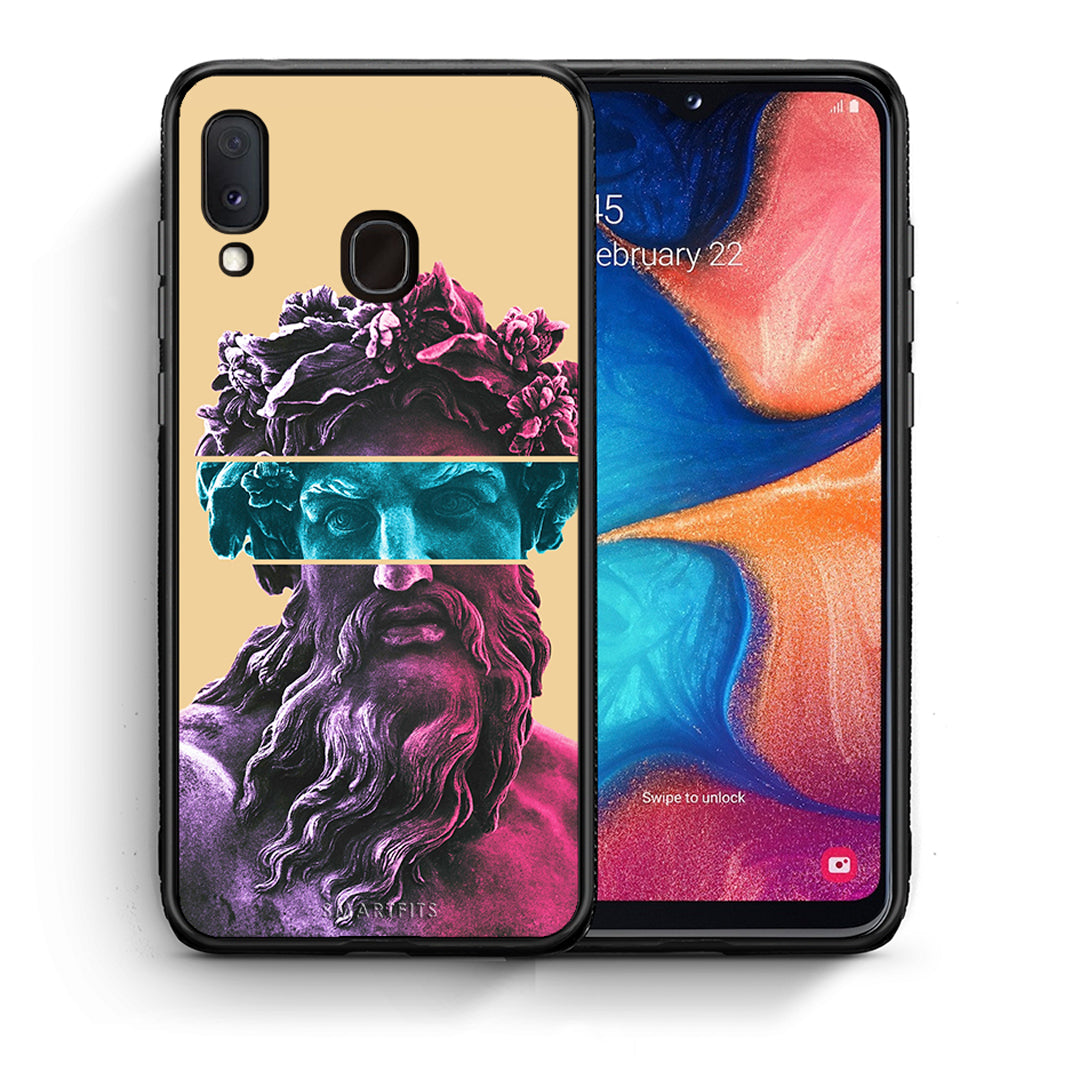 Θήκη Αγίου Βαλεντίνου Samsung Galaxy A30 Zeus Art από τη Smartfits με σχέδιο στο πίσω μέρος και μαύρο περίβλημα | Samsung Galaxy A30 Zeus Art case with colorful back and black bezels