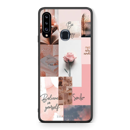 Θήκη Samsung Galaxy A20s Aesthetic Collage από τη Smartfits με σχέδιο στο πίσω μέρος και μαύρο περίβλημα | Samsung Galaxy A20s Aesthetic Collage case with colorful back and black bezels