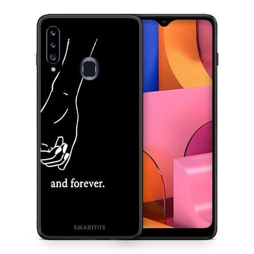 Θήκη Αγίου Βαλεντίνου Samsung Galaxy A20s Always & Forever 2 από τη Smartfits με σχέδιο στο πίσω μέρος και μαύρο περίβλημα | Samsung Galaxy A20s Always & Forever 2 case with colorful back and black bezels