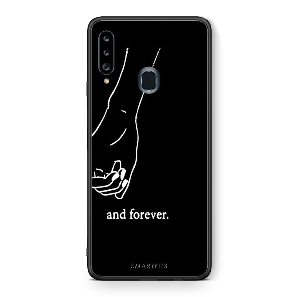 Θήκη Αγίου Βαλεντίνου Samsung Galaxy A20s Always & Forever 2 από τη Smartfits με σχέδιο στο πίσω μέρος και μαύρο περίβλημα | Samsung Galaxy A20s Always & Forever 2 case with colorful back and black bezels
