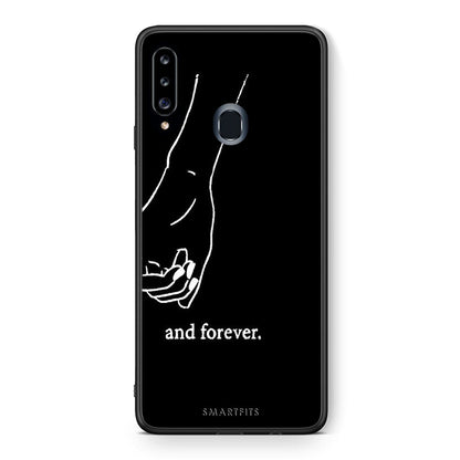 Θήκη Αγίου Βαλεντίνου Samsung Galaxy A20s Always & Forever 2 από τη Smartfits με σχέδιο στο πίσω μέρος και μαύρο περίβλημα | Samsung Galaxy A20s Always & Forever 2 case with colorful back and black bezels