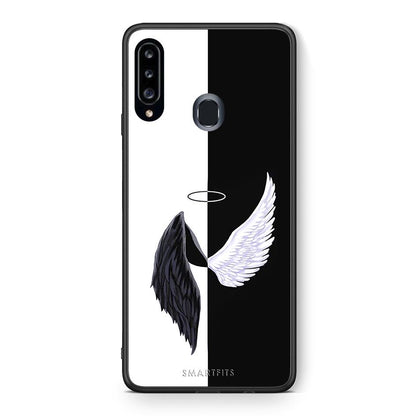 Θήκη Samsung Galaxy A20s Angels Demons από τη Smartfits με σχέδιο στο πίσω μέρος και μαύρο περίβλημα | Samsung Galaxy A20s Angels Demons case with colorful back and black bezels