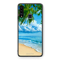 Thumbnail for Θήκη Samsung Galaxy A20s Beautiful Beach από τη Smartfits με σχέδιο στο πίσω μέρος και μαύρο περίβλημα | Samsung Galaxy A20s Beautiful Beach case with colorful back and black bezels