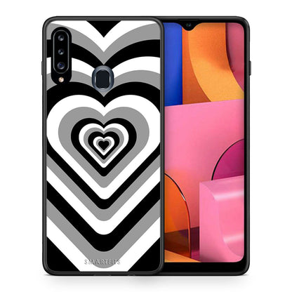 Black Hearts - Samsung Galaxy A20s θήκη