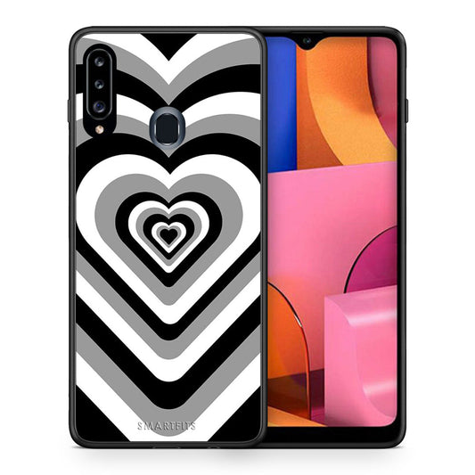 Black Hearts - Samsung Galaxy A20s θήκη