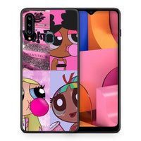 Thumbnail for Θήκη Αγίου Βαλεντίνου Samsung Galaxy A20s Bubble Girls από τη Smartfits με σχέδιο στο πίσω μέρος και μαύρο περίβλημα | Samsung Galaxy A20s Bubble Girls case with colorful back and black bezels