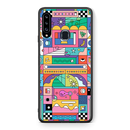 Θήκη Samsung Galaxy A20s Bubbles Soap από τη Smartfits με σχέδιο στο πίσω μέρος και μαύρο περίβλημα | Samsung Galaxy A20s Bubbles Soap case with colorful back and black bezels
