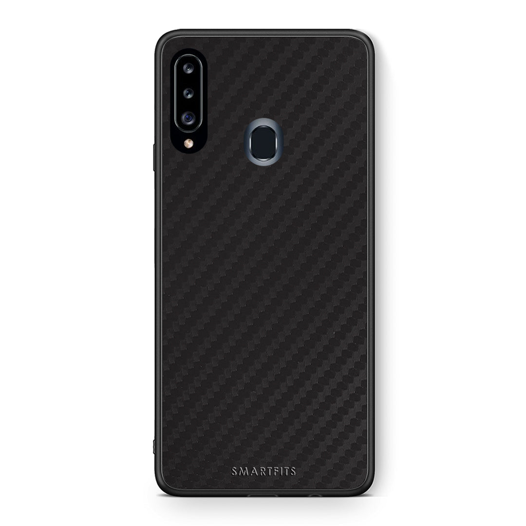 Θήκη Samsung Galaxy A20s Carbon Black από τη Smartfits με σχέδιο στο πίσω μέρος και μαύρο περίβλημα | Samsung Galaxy A20s Carbon Black case with colorful back and black bezels