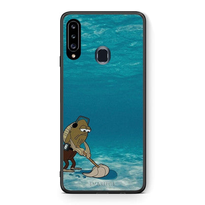 Θήκη Samsung Galaxy A20s Clean The Ocean από τη Smartfits με σχέδιο στο πίσω μέρος και μαύρο περίβλημα | Samsung Galaxy A20s Clean The Ocean case with colorful back and black bezels