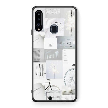 Θήκη Αγίου Βαλεντίνου Samsung Galaxy A20s Collage Make Me Wonder από τη Smartfits με σχέδιο στο πίσω μέρος και μαύρο περίβλημα | Samsung Galaxy A20s Collage Make Me Wonder case with colorful back and black bezels