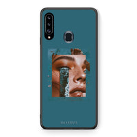 Thumbnail for Θήκη Samsung Galaxy A20s Cry An Ocean από τη Smartfits με σχέδιο στο πίσω μέρος και μαύρο περίβλημα | Samsung Galaxy A20s Cry An Ocean case with colorful back and black bezels