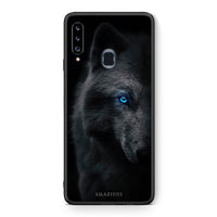 Thumbnail for Θήκη Samsung Galaxy A20s Dark Wolf από τη Smartfits με σχέδιο στο πίσω μέρος και μαύρο περίβλημα | Samsung Galaxy A20s Dark Wolf case with colorful back and black bezels