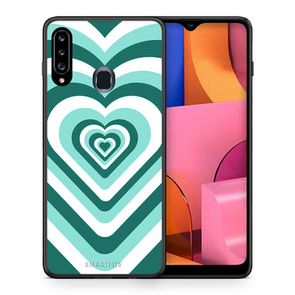 Green Hearts - Samsung Galaxy A20s θήκη