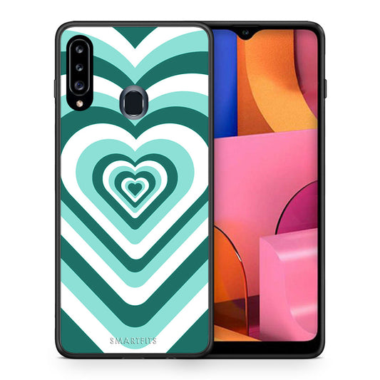 Green Hearts - Samsung Galaxy A20s θήκη