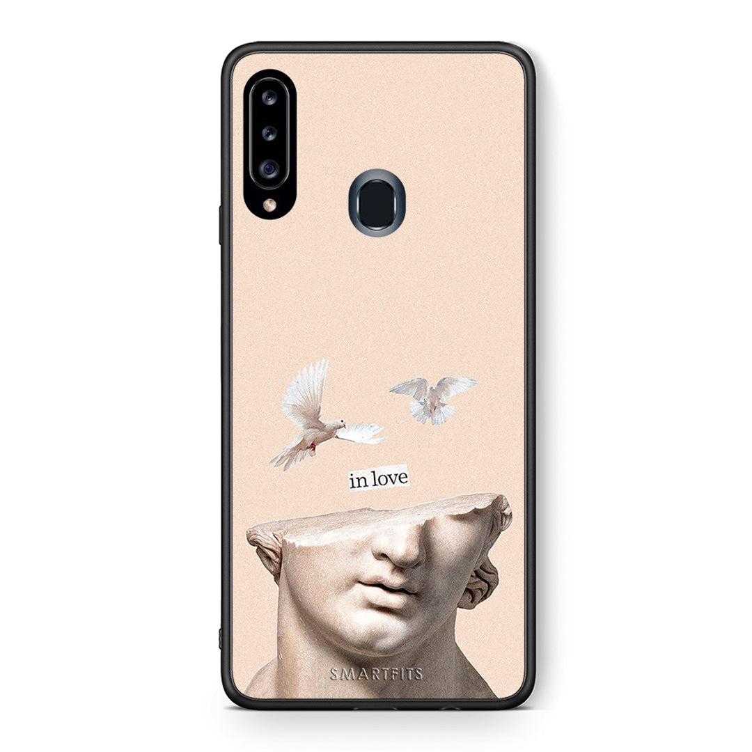 Θήκη Samsung Galaxy A20s In Love από τη Smartfits με σχέδιο στο πίσω μέρος και μαύρο περίβλημα | Samsung Galaxy A20s In Love case with colorful back and black bezels