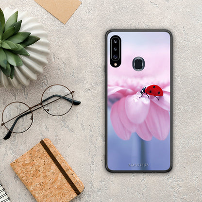 Ladybug Flower - Samsung Galaxy A20s θήκη
