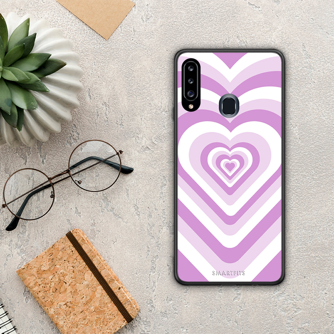 Lilac Hearts - Samsung Galaxy A20s θήκη