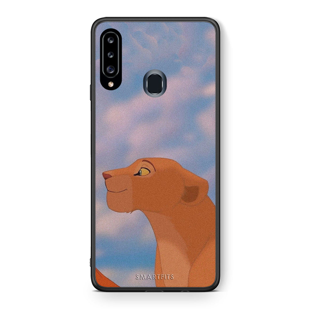 Θήκη Αγίου Βαλεντίνου Samsung Galaxy A20s Lion Love 2 από τη Smartfits με σχέδιο στο πίσω μέρος και μαύρο περίβλημα | Samsung Galaxy A20s Lion Love 2 case with colorful back and black bezels