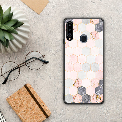 Marble Hexagon Pink - Samsung Galaxy A20s θήκη