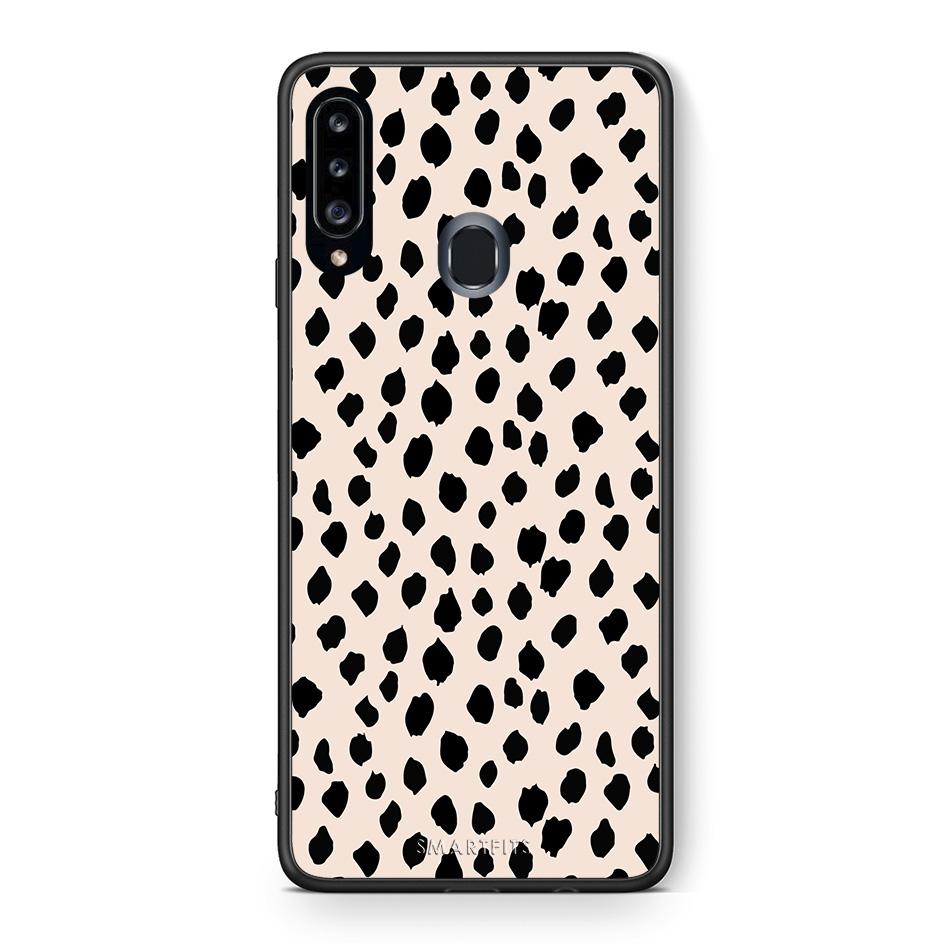 Θήκη Samsung Galaxy A20s New Polka Dots από τη Smartfits με σχέδιο στο πίσω μέρος και μαύρο περίβλημα | Samsung Galaxy A20s New Polka Dots case with colorful back and black bezels