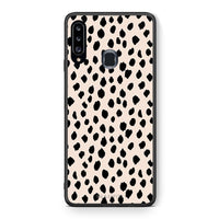 Thumbnail for Θήκη Samsung Galaxy A20s New Polka Dots από τη Smartfits με σχέδιο στο πίσω μέρος και μαύρο περίβλημα | Samsung Galaxy A20s New Polka Dots case with colorful back and black bezels
