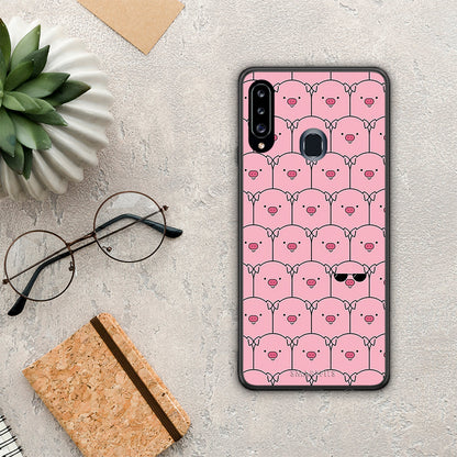 Pig Glasses - Samsung Galaxy A20s θήκη