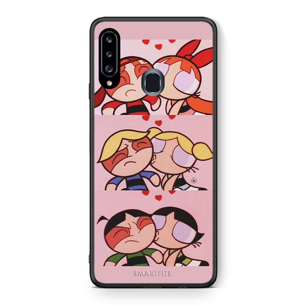 Θήκη Αγίου Βαλεντίνου Samsung Galaxy A20s Puff Love από τη Smartfits με σχέδιο στο πίσω μέρος και μαύρο περίβλημα | Samsung Galaxy A20s Puff Love case with colorful back and black bezels