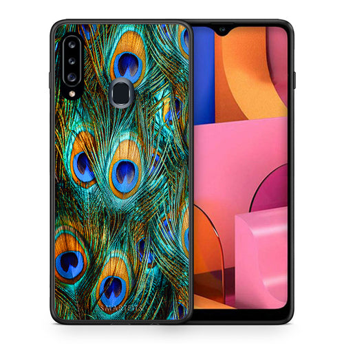 Real Peacock Feathers - Samsung Galaxy A20s θήκη