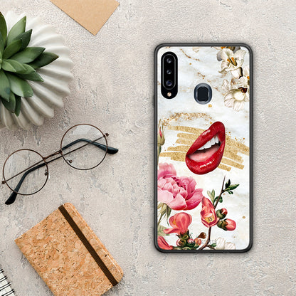 Red Lips - Samsung Galaxy A20s θήκη