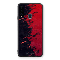 Thumbnail for Θήκη Αγίου Βαλεντίνου Samsung Galaxy A20s Red Paint από τη Smartfits με σχέδιο στο πίσω μέρος και μαύρο περίβλημα | Samsung Galaxy A20s Red Paint case with colorful back and black bezels