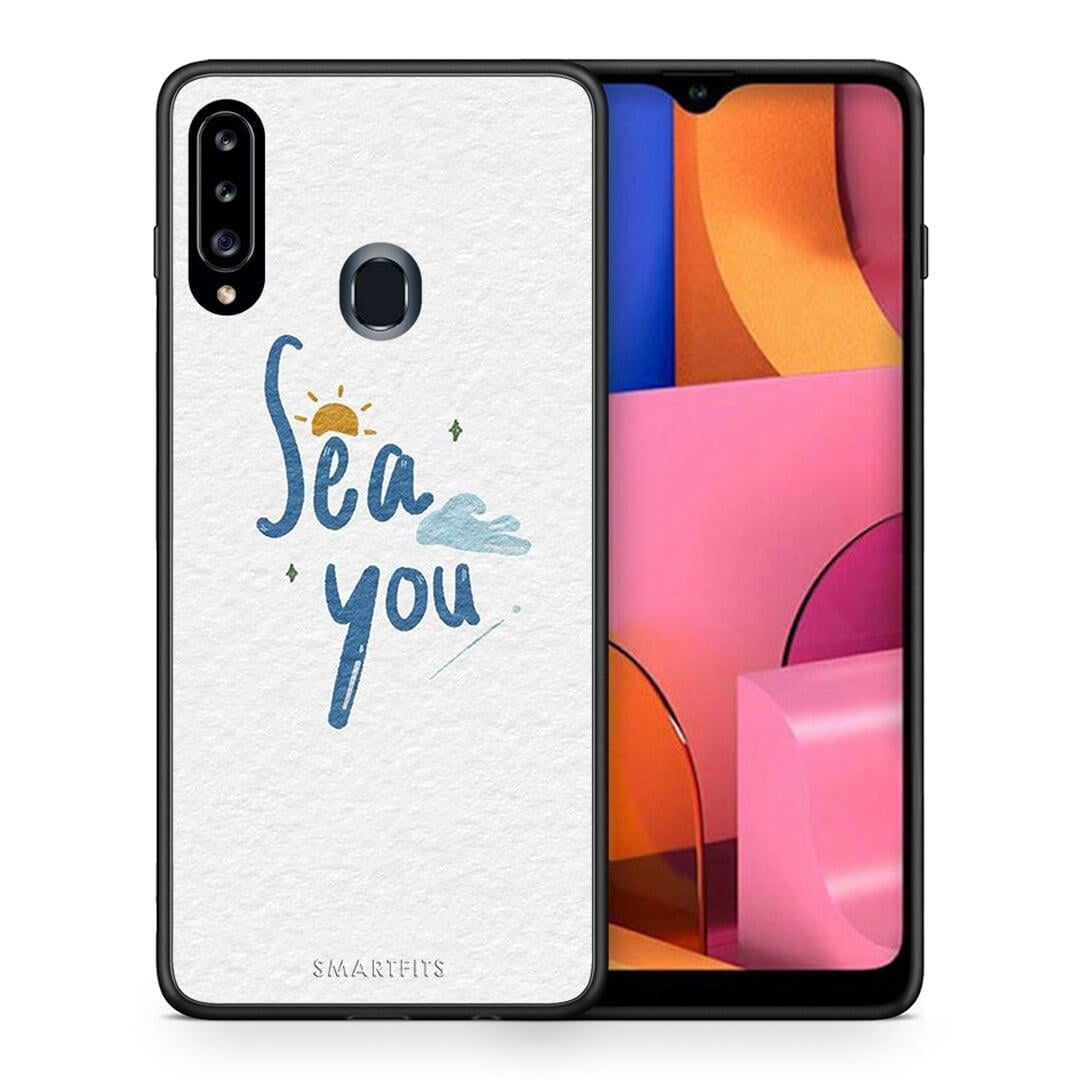 Θήκη Samsung Galaxy A20s Sea You από τη Smartfits με σχέδιο στο πίσω μέρος και μαύρο περίβλημα | Samsung Galaxy A20s Sea You case with colorful back and black bezels