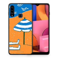 Thumbnail for Θήκη Samsung Galaxy A20s Summering από τη Smartfits με σχέδιο στο πίσω μέρος και μαύρο περίβλημα | Samsung Galaxy A20s Summering case with colorful back and black bezels