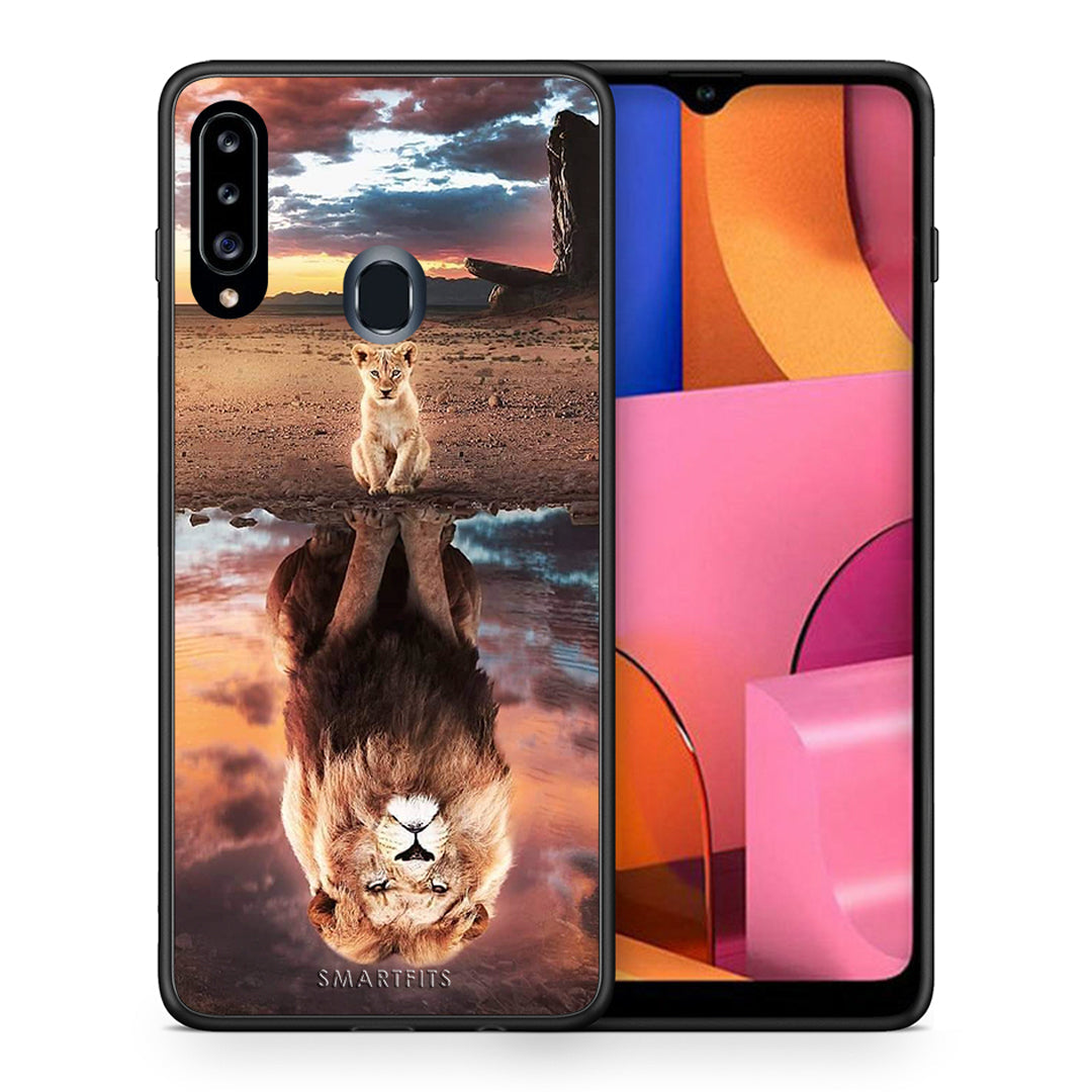 Θήκη Αγίου Βαλεντίνου Samsung Galaxy A20s Sunset Dreams από τη Smartfits με σχέδιο στο πίσω μέρος και μαύρο περίβλημα | Samsung Galaxy A20s Sunset Dreams case with colorful back and black bezels