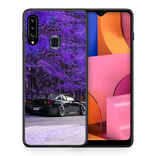 Θήκη Αγίου Βαλεντίνου Samsung Galaxy A20s Super Car από τη Smartfits με σχέδιο στο πίσω μέρος και μαύρο περίβλημα | Samsung Galaxy A20s Super Car case with colorful back and black bezels