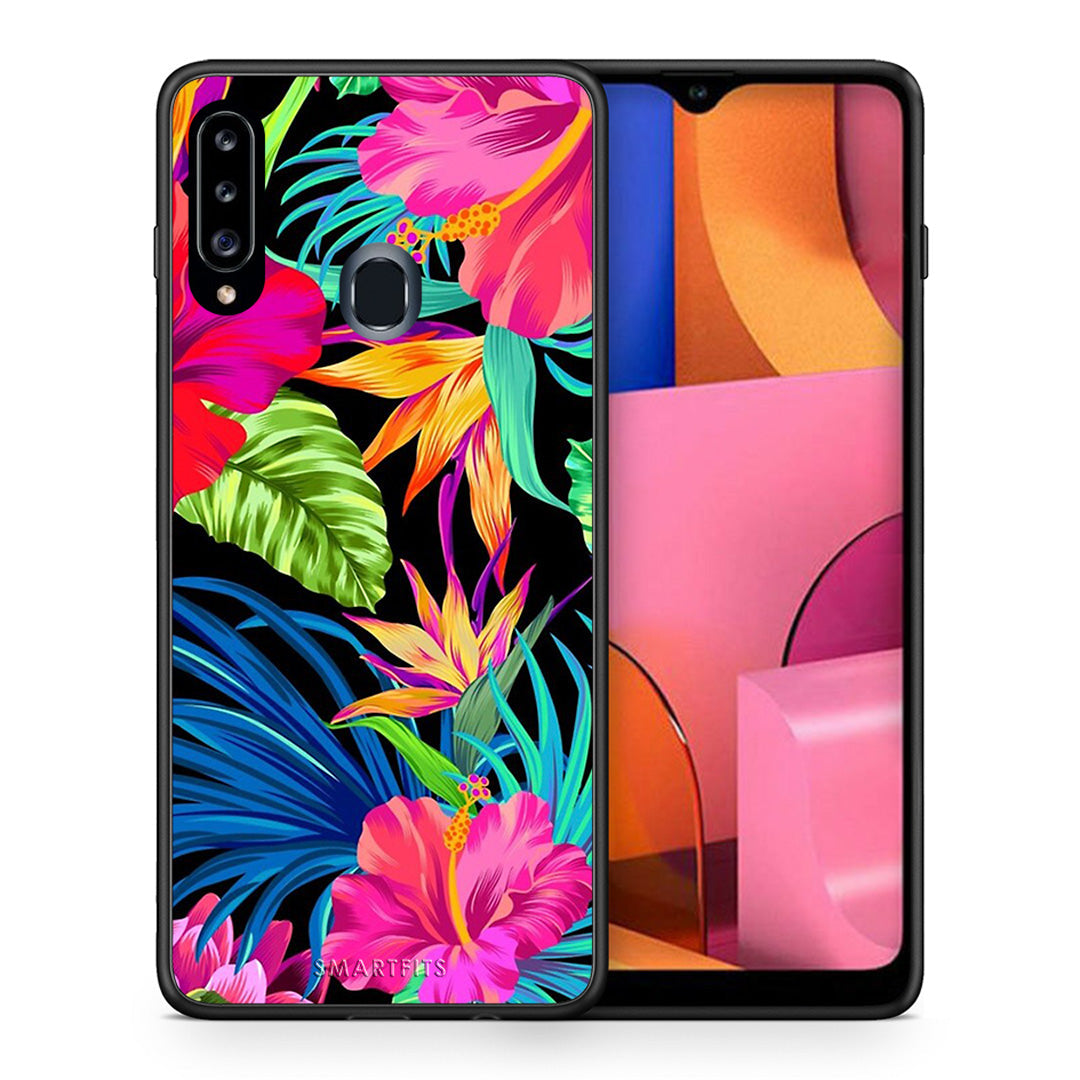 Tropical Flowers - Samsung Galaxy A20s θήκη