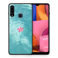 Thumbnail for Θήκη Samsung Galaxy A20s Water Flower από τη Smartfits με σχέδιο στο πίσω μέρος και μαύρο περίβλημα | Samsung Galaxy A20s Water Flower case with colorful back and black bezels