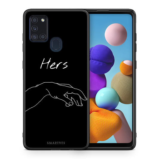 Θήκη Αγίου Βαλεντίνου Samsung A21s Aeshetic Love 1 από τη Smartfits με σχέδιο στο πίσω μέρος και μαύρο περίβλημα | Samsung A21s Aeshetic Love 1 case with colorful back and black bezels