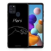 Thumbnail for Θήκη Αγίου Βαλεντίνου Samsung A21s Aeshetic Love 1 από τη Smartfits με σχέδιο στο πίσω μέρος και μαύρο περίβλημα | Samsung A21s Aeshetic Love 1 case with colorful back and black bezels